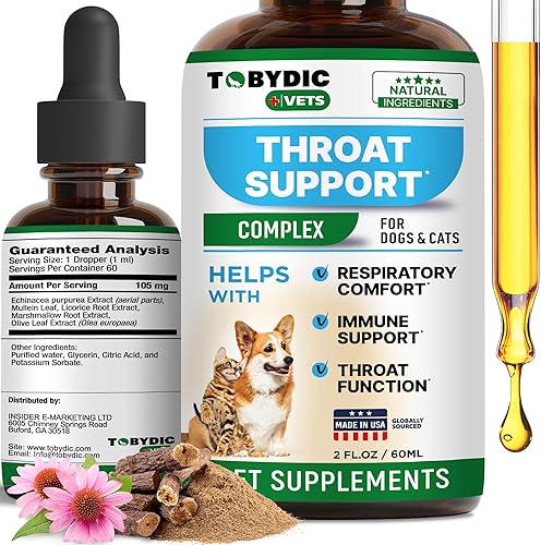TOBYDIC Medicina natural para la tos y antibióticos para perros para infección respiratoria de gatos, alivio de estornudos y tratamiento para la tos