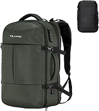 TRAWOC 45L Laptop Backpack TPB01 | Unisex Office & Travel Bag with Anti-Theft Lock, Expandable Storage, USB Charging, Suitcase-Style Opening & 3-Year Warranty