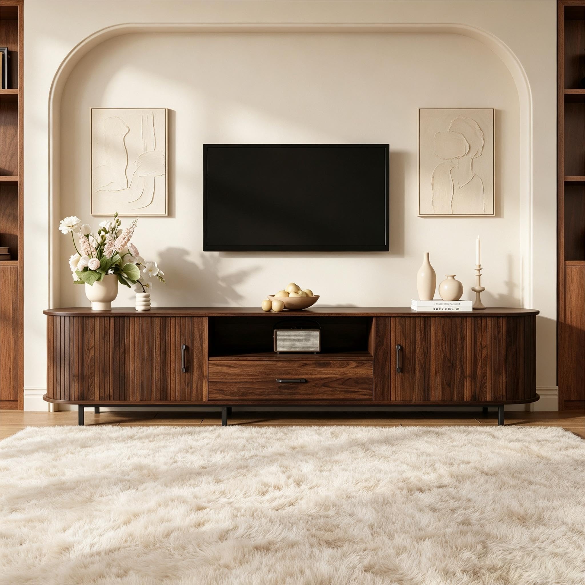 Mobile TV 180 x 40 x 50 cm, in MDF, credenza, per TV da 75 pollici