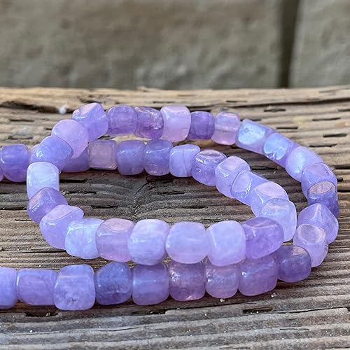 Artsy Crafts - Cuentas de cubo cuadrado de morganita natural de 0.315 pulgadas (0.315 in), cuentas de piedras preciosas para hacer joyas, pulseras,