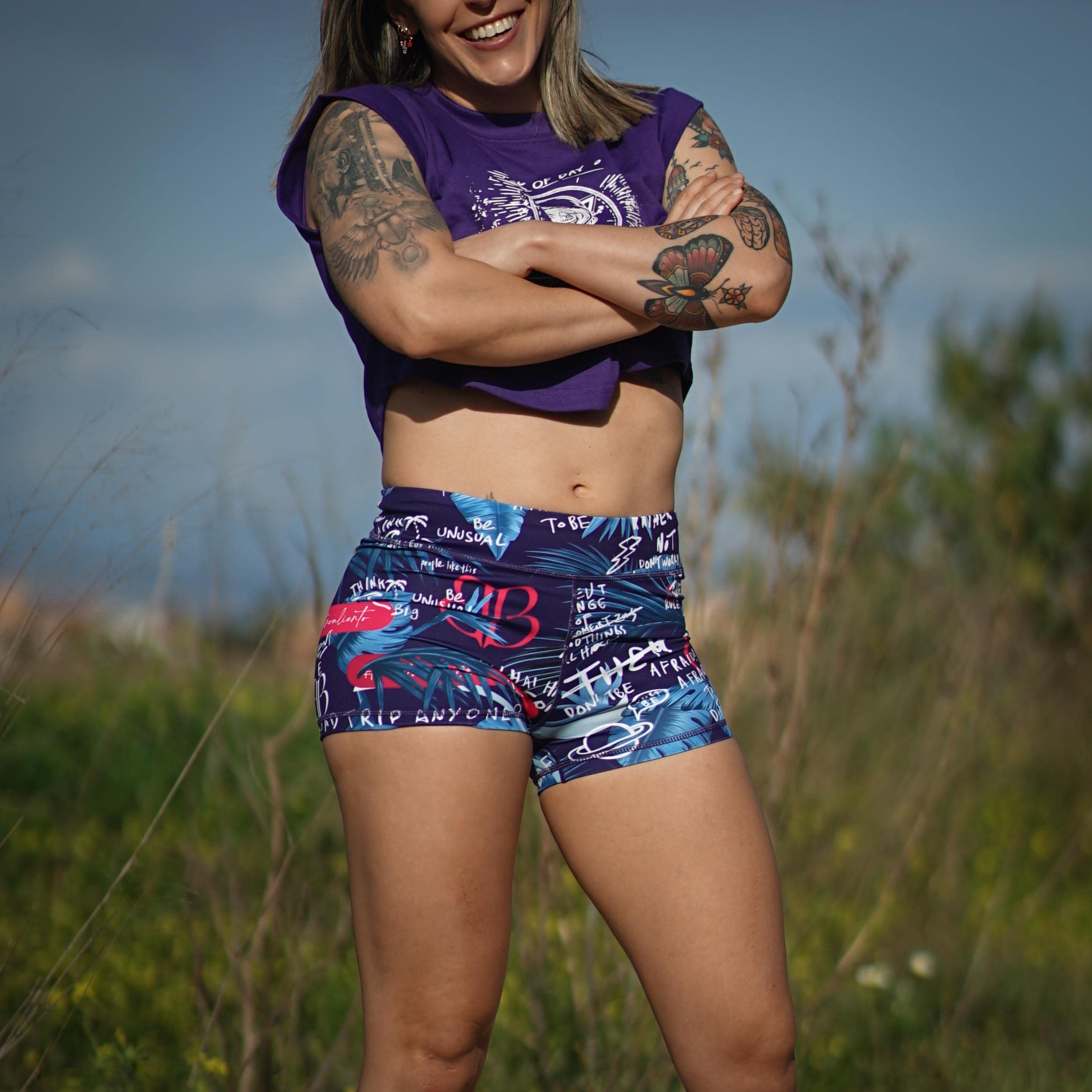 BANBROKEN Short Pantalón Corto Deportivo para Fitness Mujer, Gimnasio, Crosstrainning, Running, Halterofilia, Yoga, Gym, etc