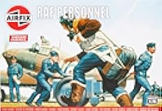 Mini Army Figures - A00747V RAF Personnel - Military Figurines, Plastic Soldiers for Adults & Children 14+, Sets Includes 48 Unpainted Soldier Toys - War Games Miniatures