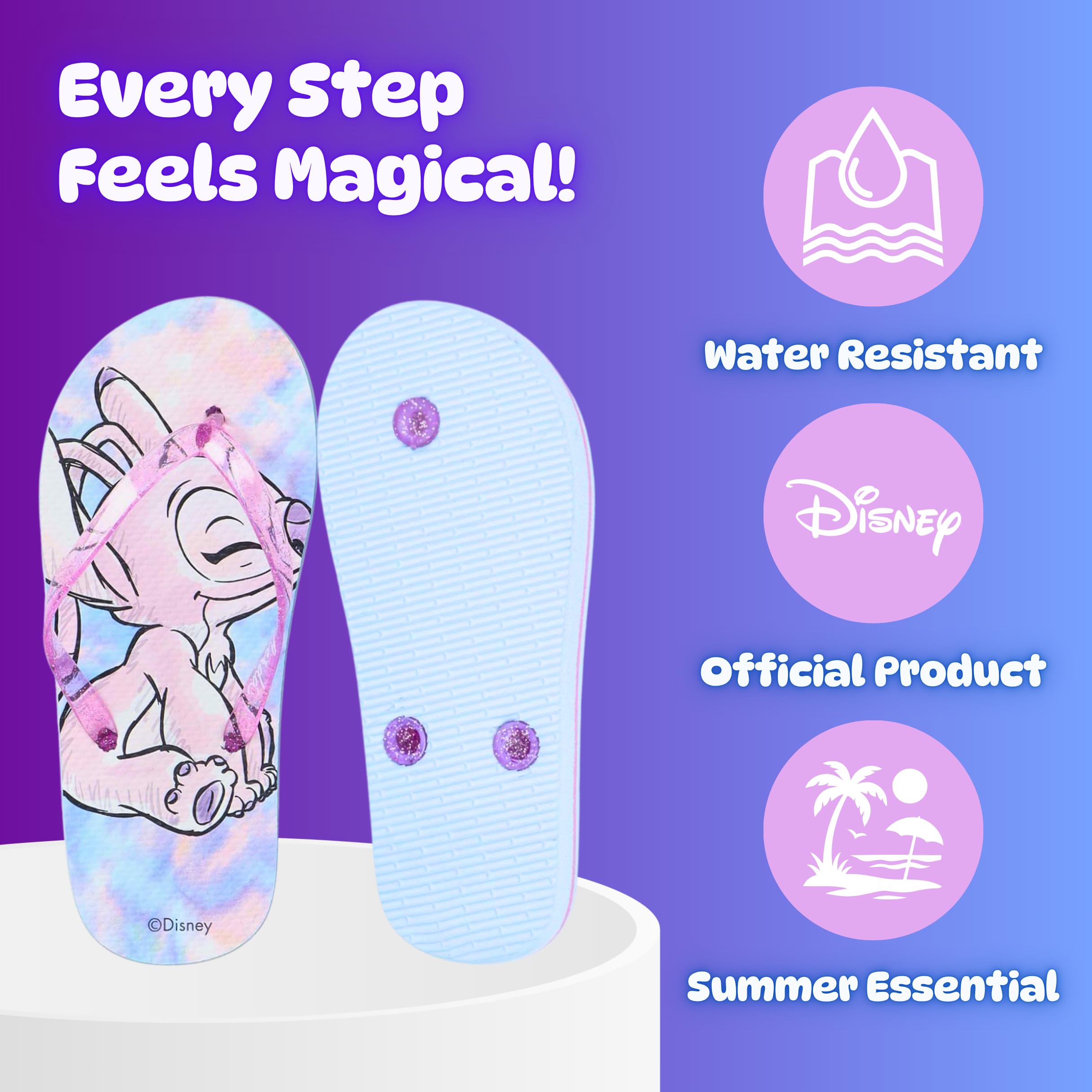 Disney Stitch e Angel Infradito da Ragazze, Sandali Estivi per Bambine, Taglie EU 28 a 35