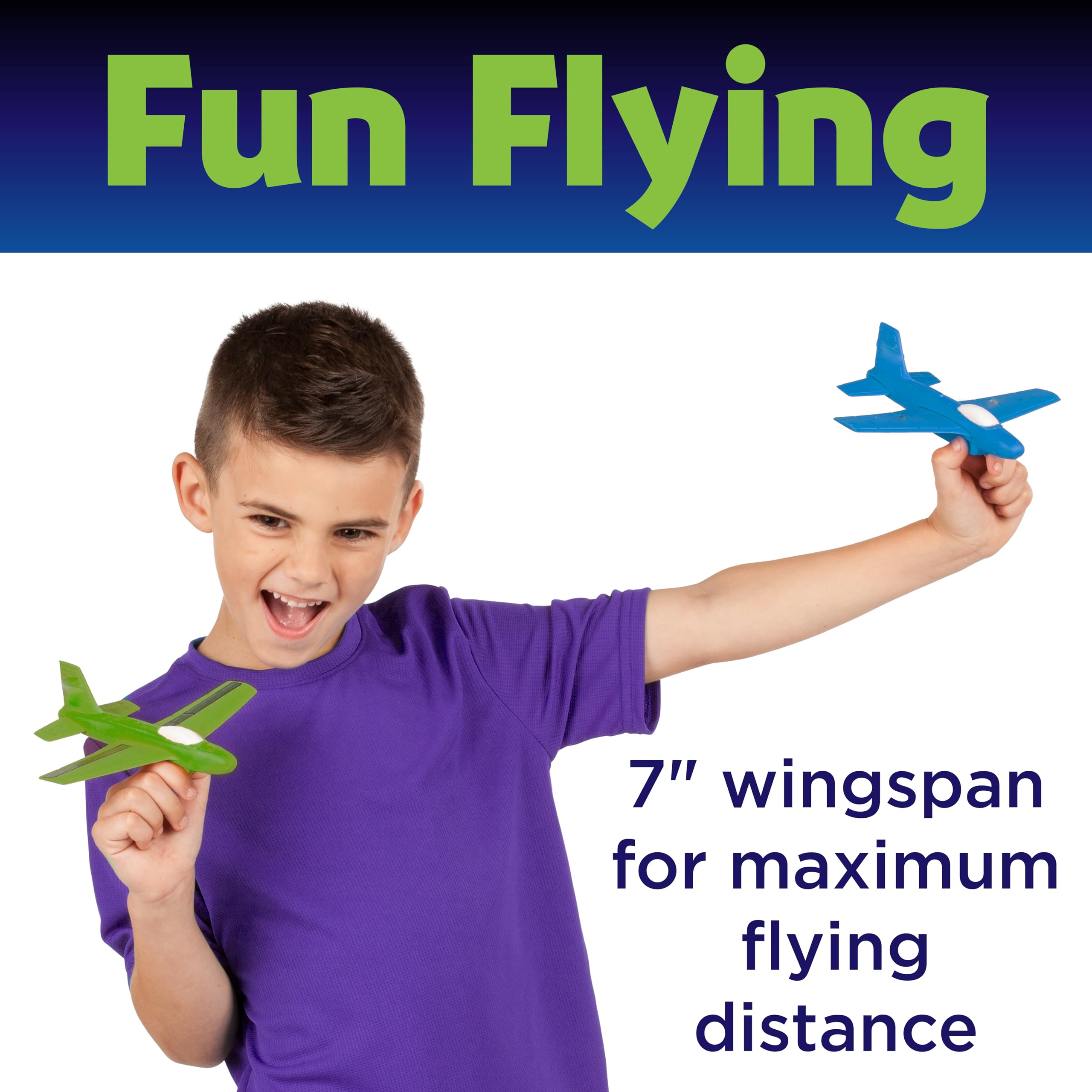 Creativity for Kids Stunt Squadron Foam Fliers: Macht 3 Flugzeug-Spielzeuge für Kinder, Bastel- und STEM-Kits für Kinder im Alter von 5–8 Jahren, Spielzeug für Jungen und Mädchen, Geschenke für Jungen