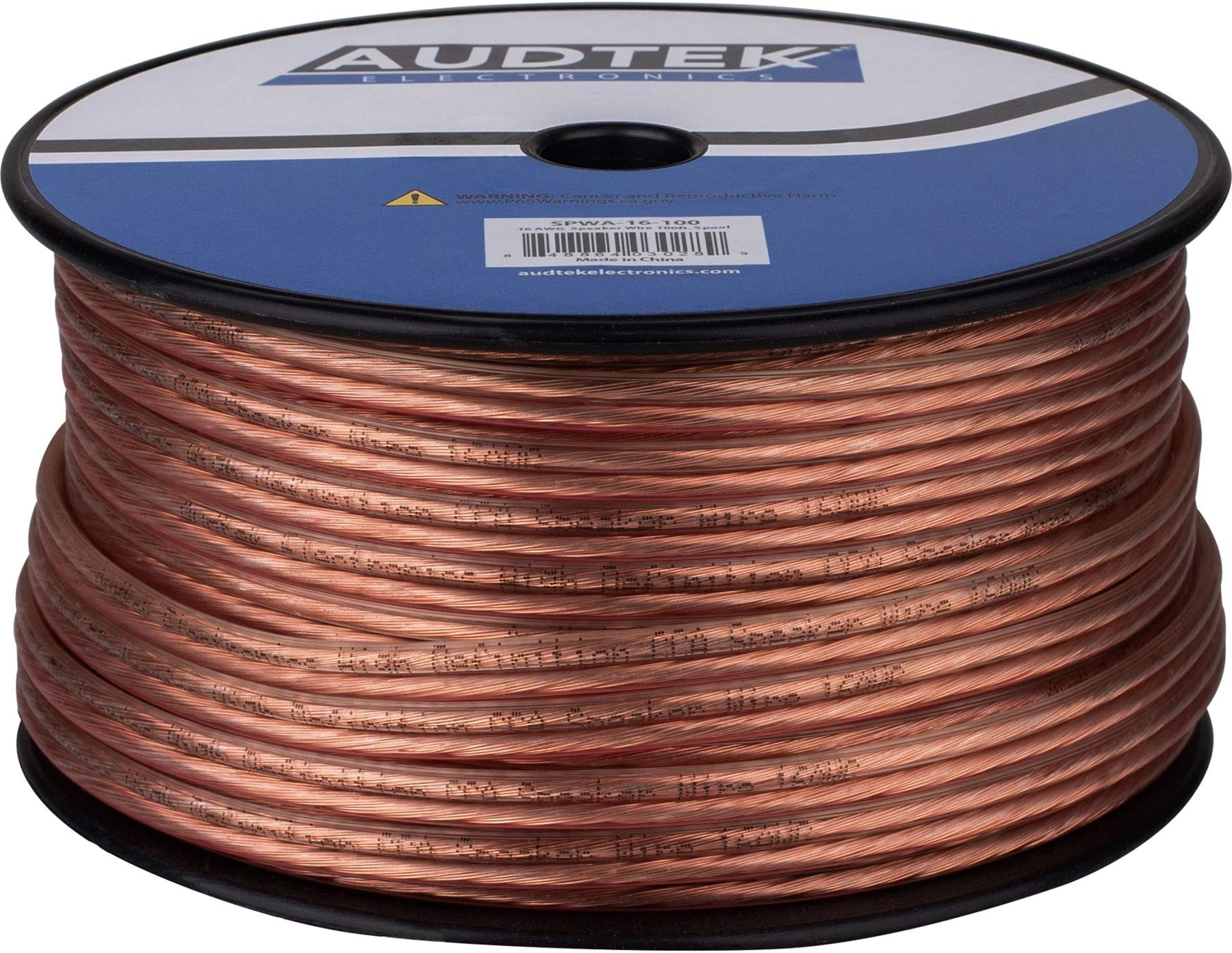 Audtek Electronics SPWA-16-100 16 AWG Speaker Wire 100 ft. Spool