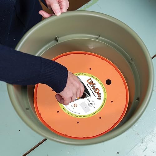 Miniatura 5 de Bloem Ups-A-Daisy - Inserto elevador redondo para maceta (T6328), naranja, 18 pulgadas