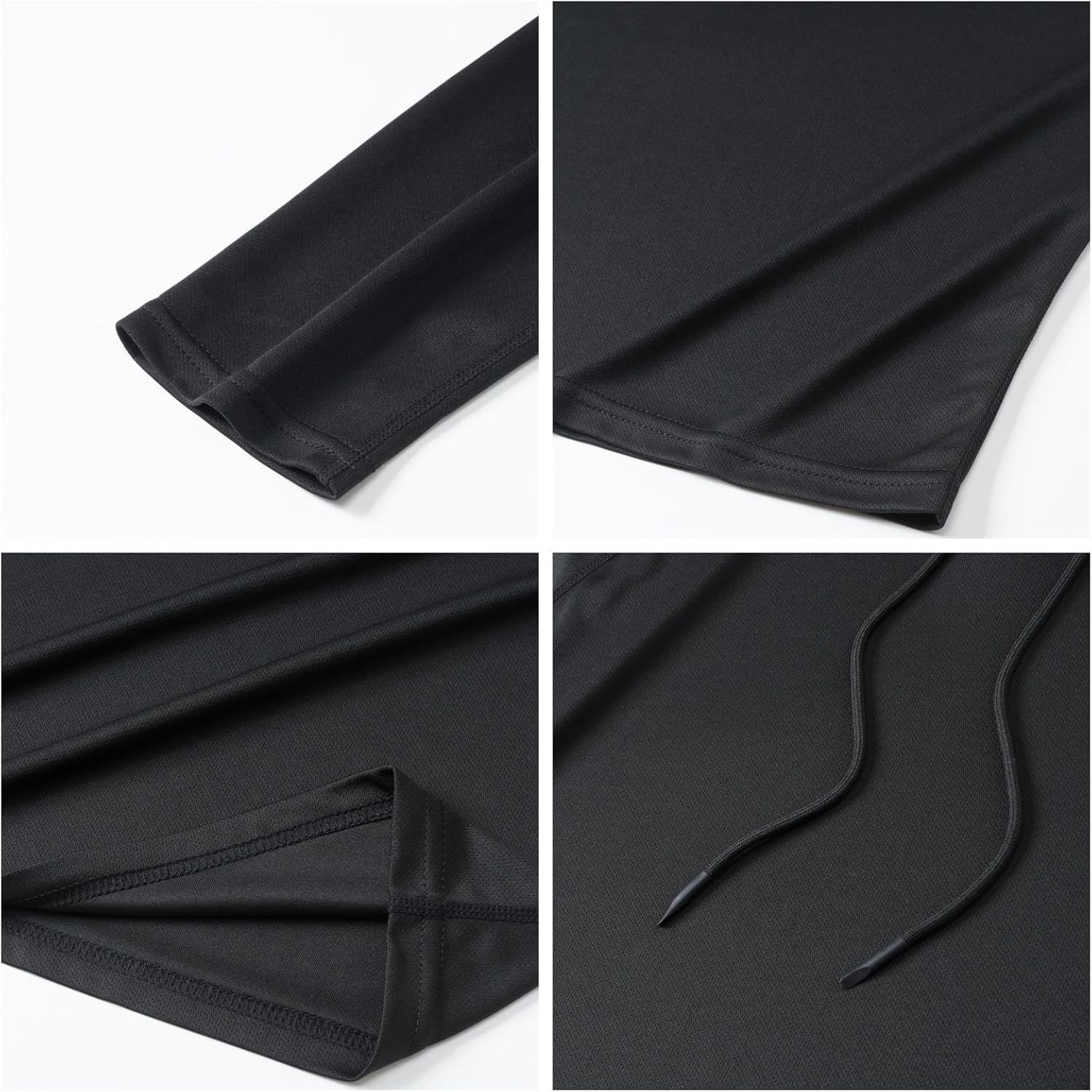 Men Quick Dry Hoodies Shirt Long Sleeve Workout Athletic Gym Pullover Hooded Shirts - Image 5