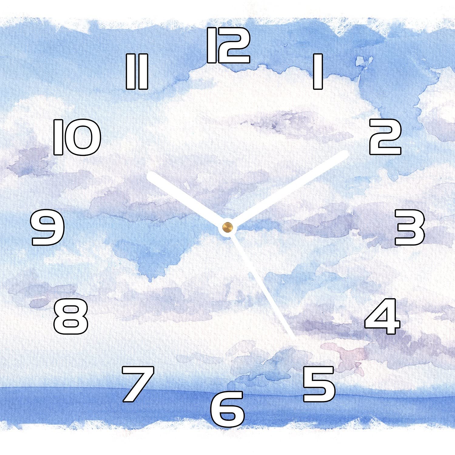 Horloge cuisine silencieuse en verre anti rayures Coloray 30x30cm
