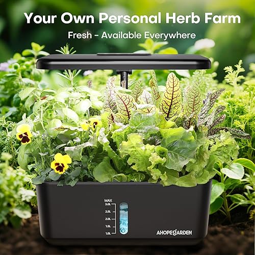 Miniatura 26 de Ahopegarden Sistema de cultivo hidropónico de jardín interior: 12 cápsulas Kit de germinación de plantas Kit de jardín de hierbas Lámpara de Blanco