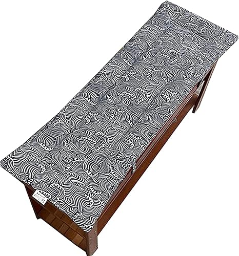 Cojín largo de banco de 2 y 3 plazas para silla de columpio de jardín y patio con lazos de fijación, almohadilla de repuesto de 0.8 in de grosor