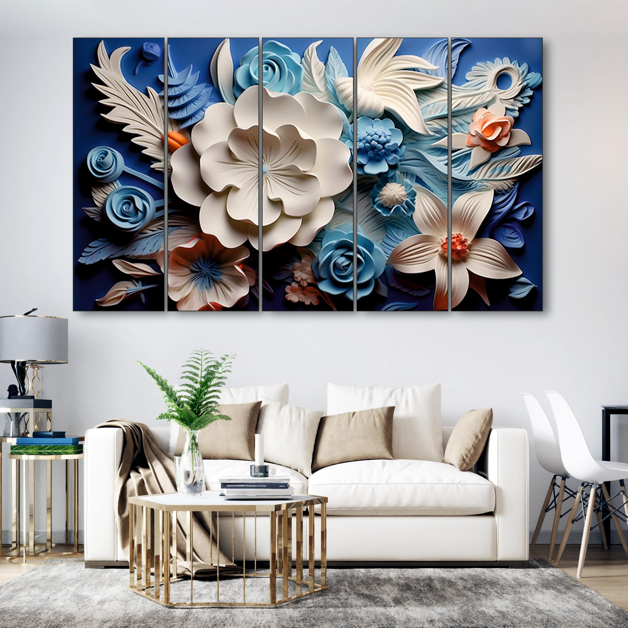 The Castle Decor Multi color flowers painting with frame 5 Big Size (27x48) Wall Art for living room,Bedroom,Drawing room,Hotels-Wooden Framed-Digital Painting (B0CTMTRYHC) Amazon Price History, Amazon Price Tracker