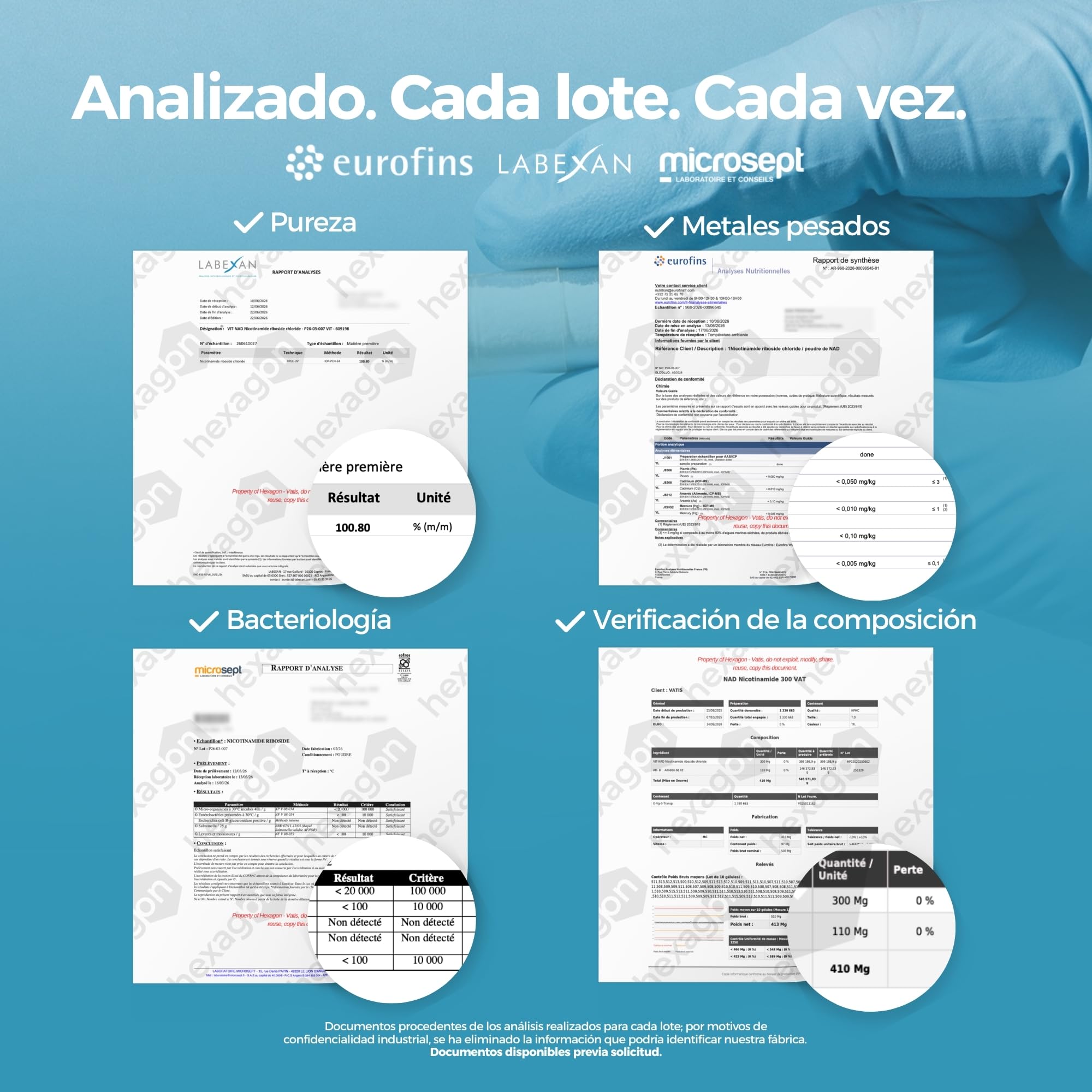 NAD+ Nicotinamide Riboside Chloride 300mg - +2 Meses de Cura - Contra la Edad y la Fatiga, NAD Booster - Polvo Puro, 60 Cápsulas - Grado Farmacéutico - Vegano - Hexagon (Paquete de 2)