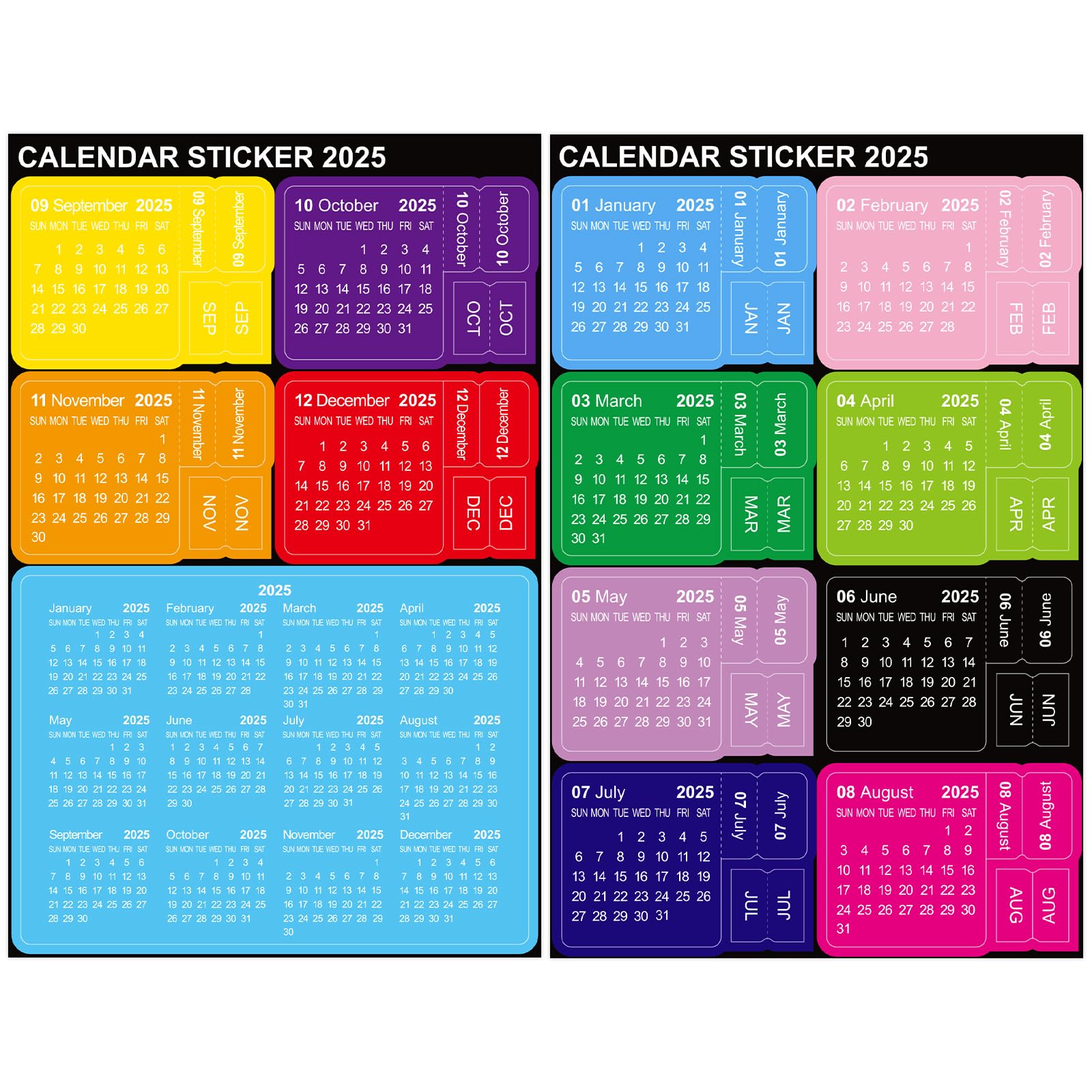 Amazon.com: 2025 Calendar Stickers Monthly Index Tabs Planner Adhesive Divider 10 Sets 240 Tabs : Office Products amazon-com-2025-calendar-stickers-monthly-index-tabs-planner-adhesive-divider-10-sets-240-tabs-office-products