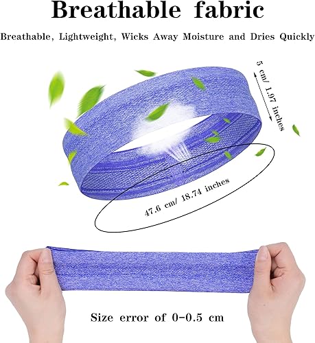 Miniatura 2 de 8 diademas antideslizantes elásticas para correr y deportes, diadema de entrenamiento de silicona, para yoga, banda elástica para el cabello, para