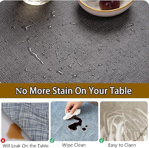 Miniatura 6 de Yangkluib - Manteles individuales lavables, de piel sintética de doble cara, manteles individuales fáciles de limpiar, mantel individual impermeable