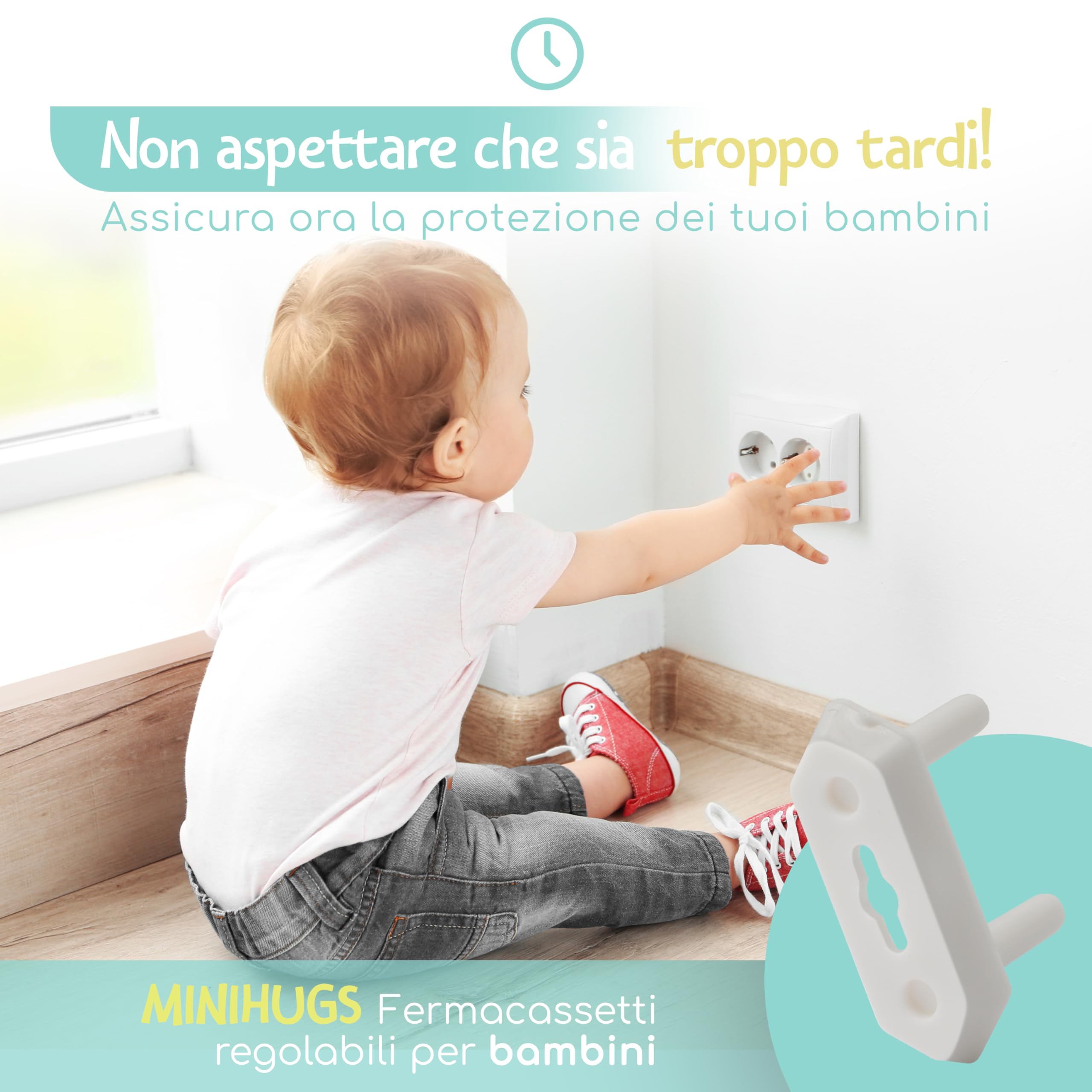 Set 20 Copriprese per Bambini Universali + 2 Chiavi