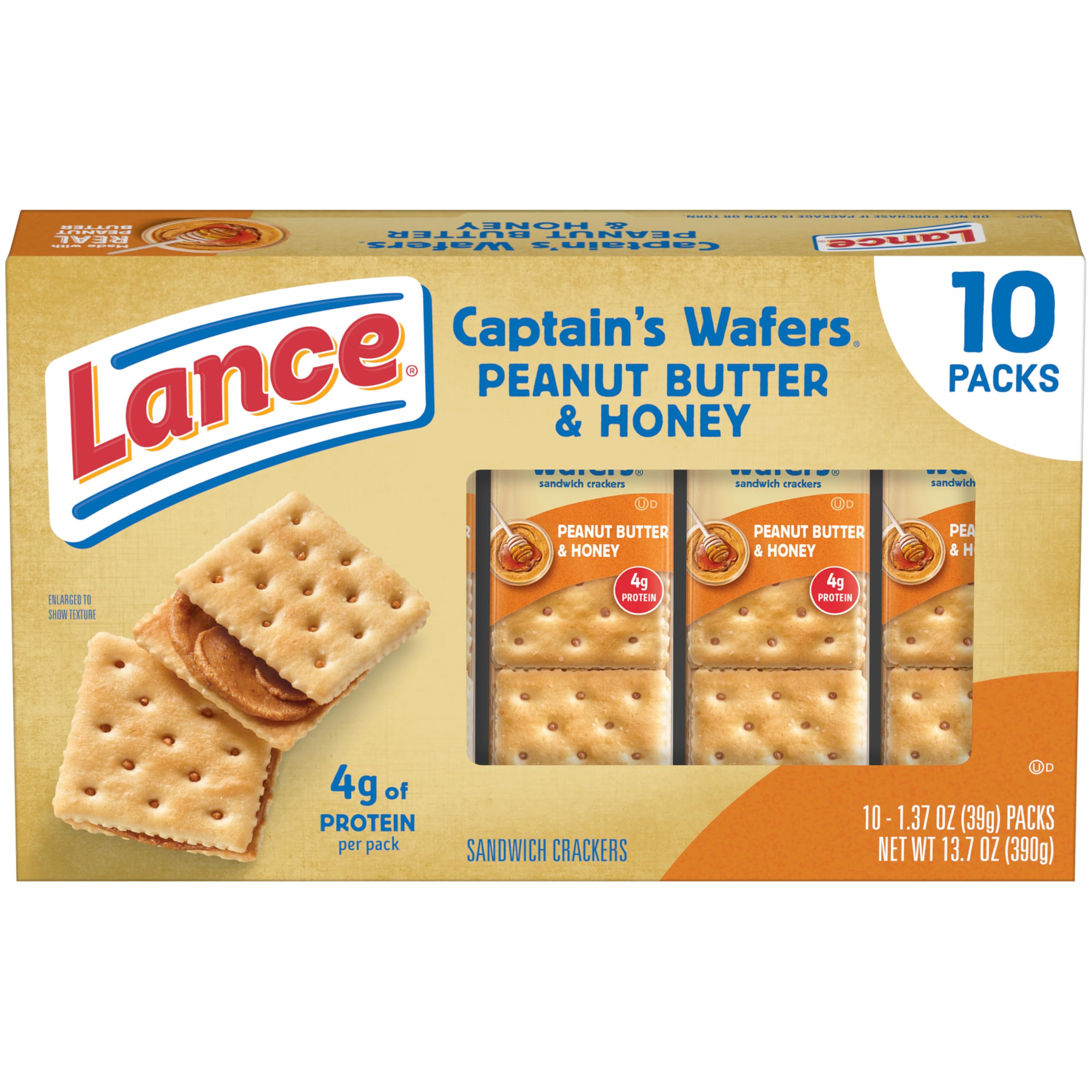 Lance Peanut Butter and Honey, 10 Count 1.37 Oz