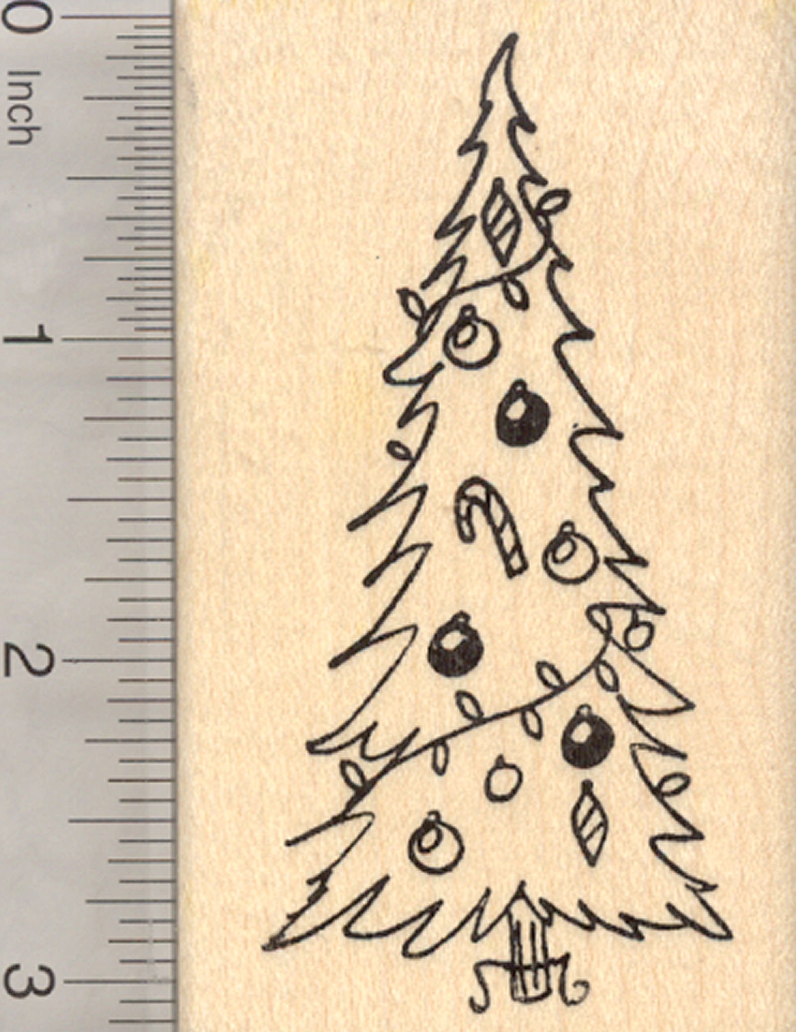 Amazon.com: Large Christmas Tree Rubber Stamp : Arts, Crafts & Sewing