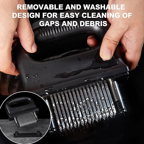 Miniatura 4 de Meat Tenderizer Tool,Meat Tenderizer Needle,48 Blade Stainless Steel,Removable, Meat Tenderizer Mallet, Cooking Gadgets, Beef, Pork, Chicken,