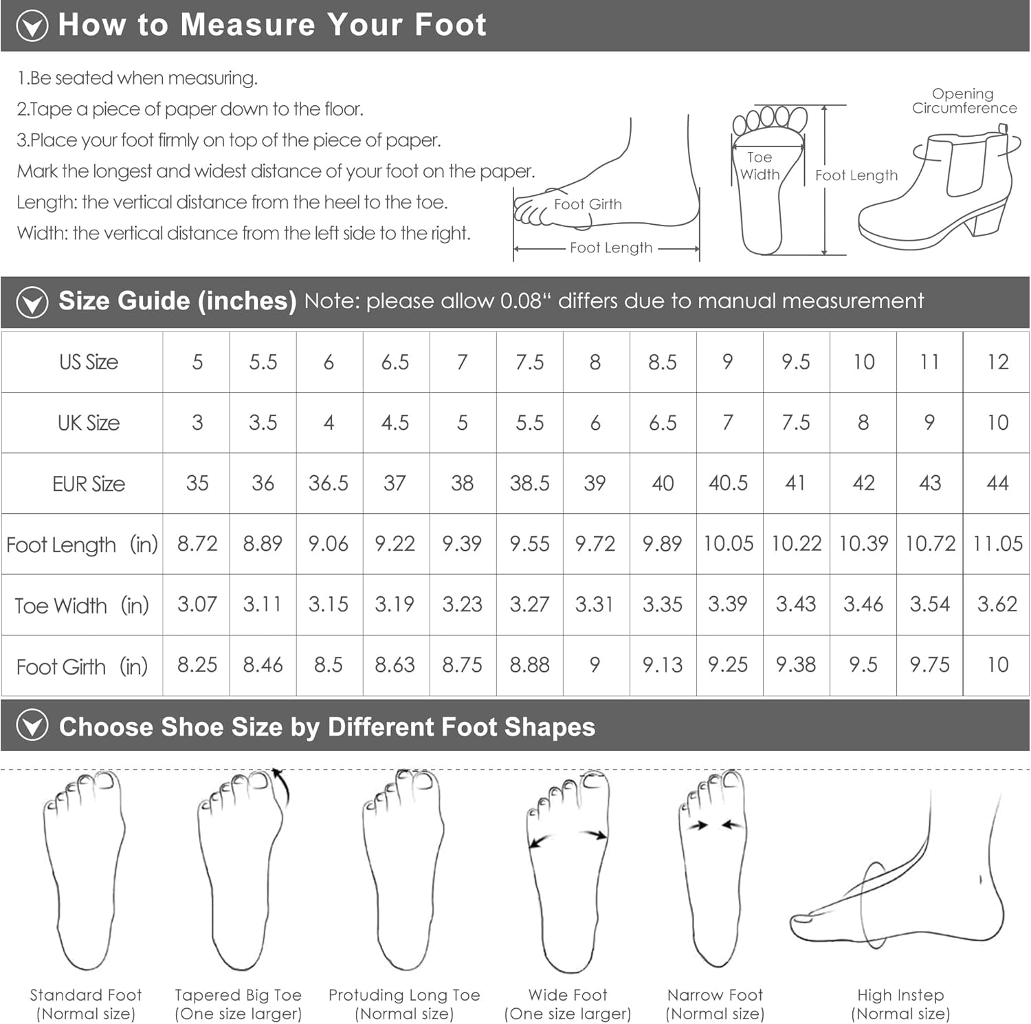 DREAM PAIRS Women's Stomp High Heel Ankle Boots 5 Grey