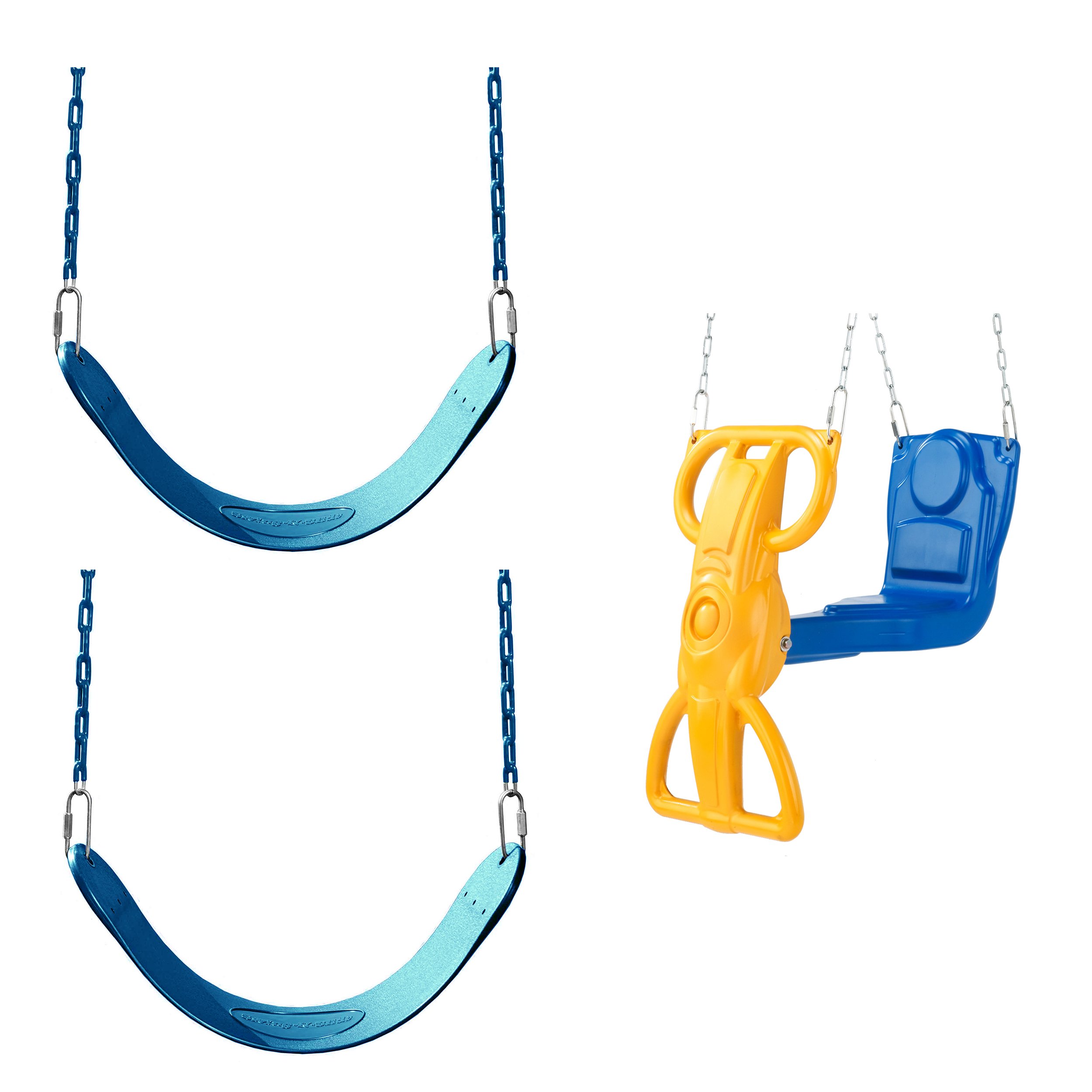 2 Swing Seat and Single Child Wind Rider Glider Bundle - for Swing Sets, Play Sets, etc.