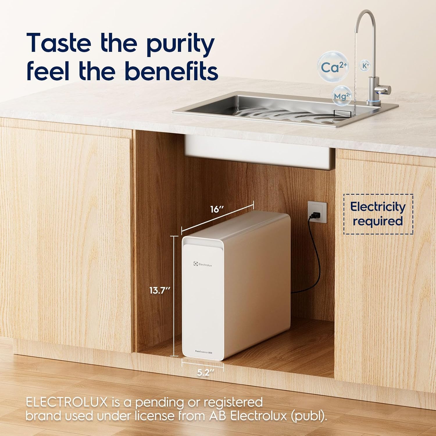Electrolux WiFi 800GPD Reverse Osmosis System, Alkaline Mineral pH+, Tankless Reverse Osmosis Water Filter, 10-Stage Under Sink RO Water Filtration System, 3:1 Pure to Drain, PFOS&PFOA Reduction