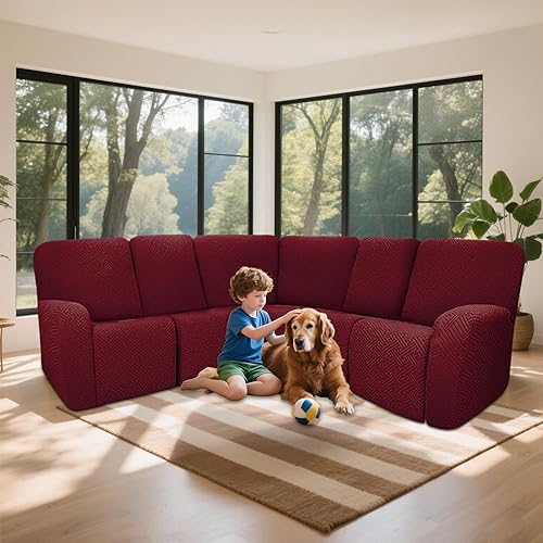 Miniatura 128 de Fundas 100% impermeables para sofá reclinable seccional, fundas para sofá reclinable en forma de L, funda para sofá seccional de esquina en forma de