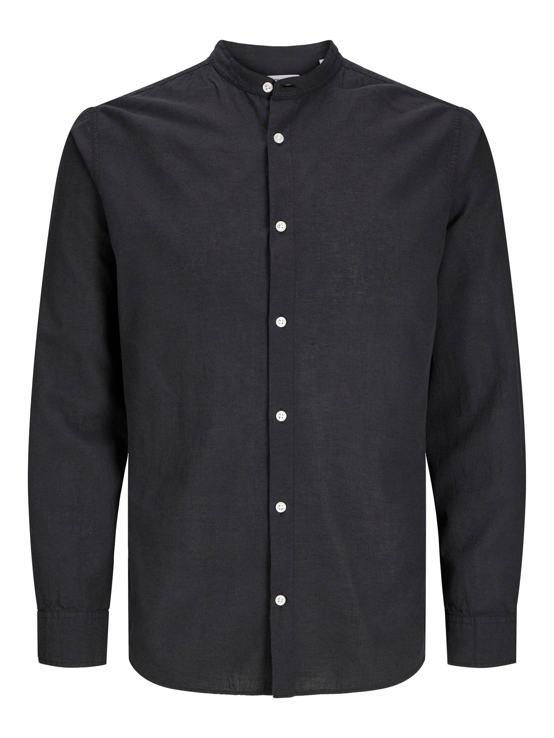 JACK&JONES PLUS JJEBREEZE Band Shirt LS SN PLS, Black, 4XL