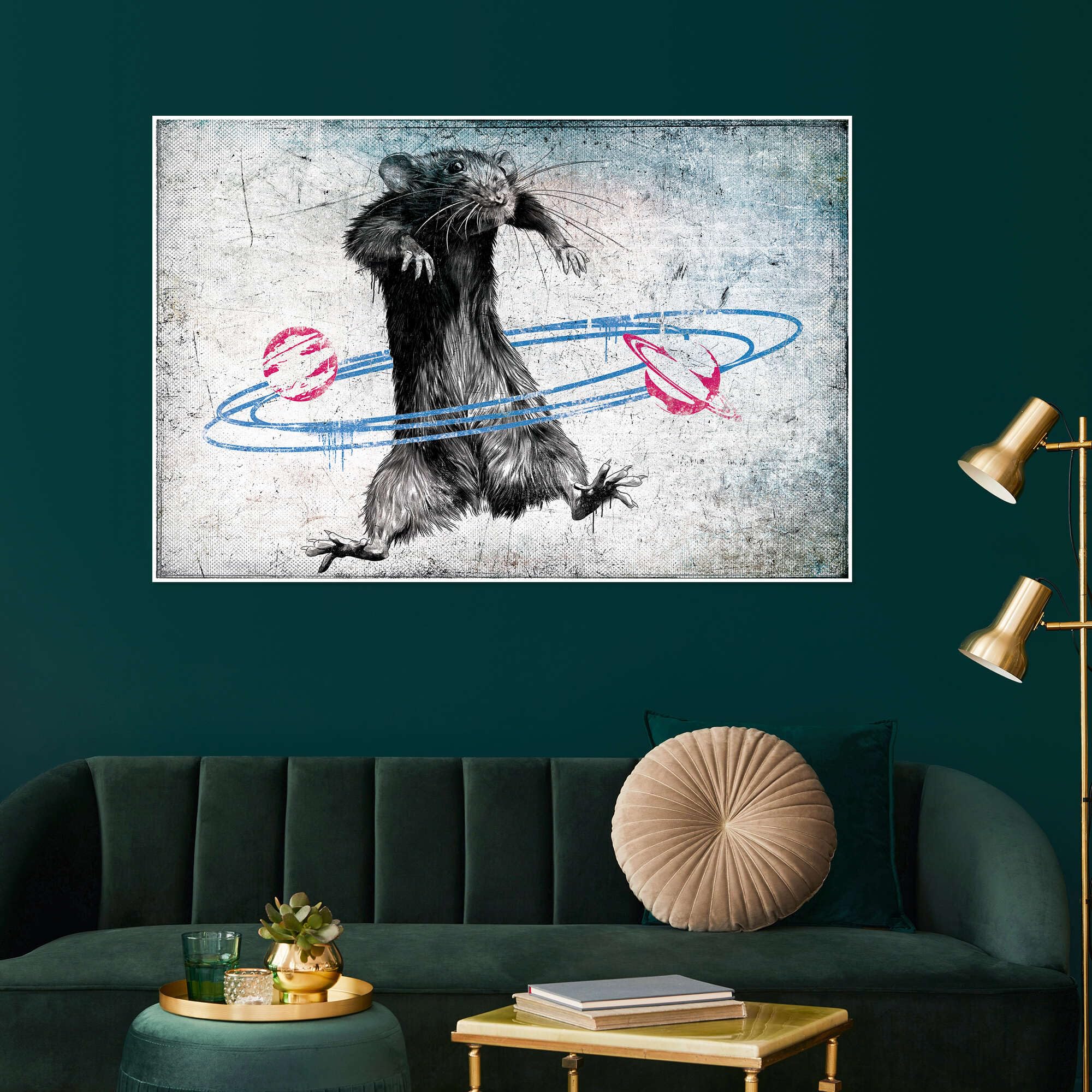 Banksy - Solar System Rat Plakat