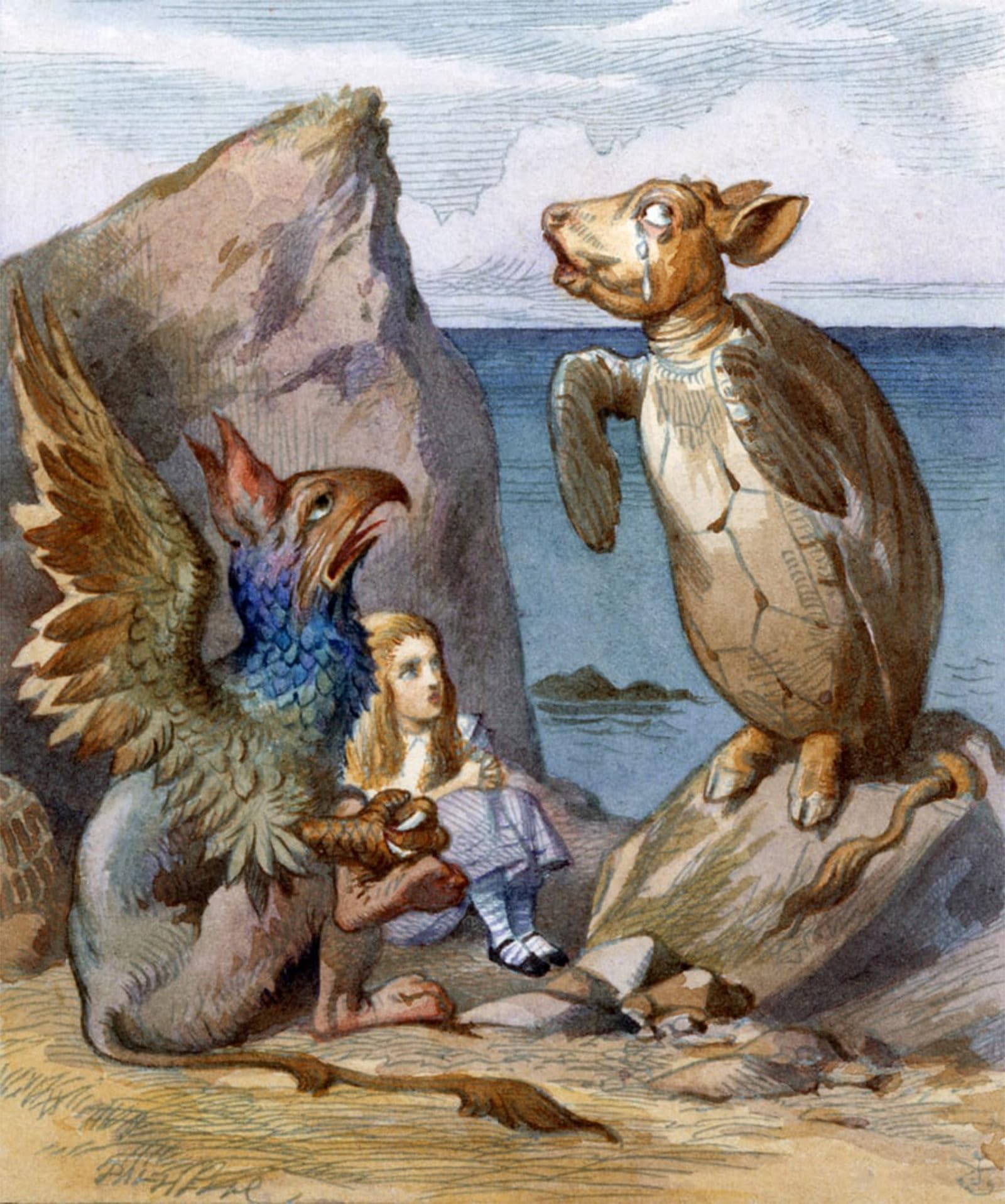 Peinture célèbre de Tenniel pour salon élégant - Toile art mural 60x90cm