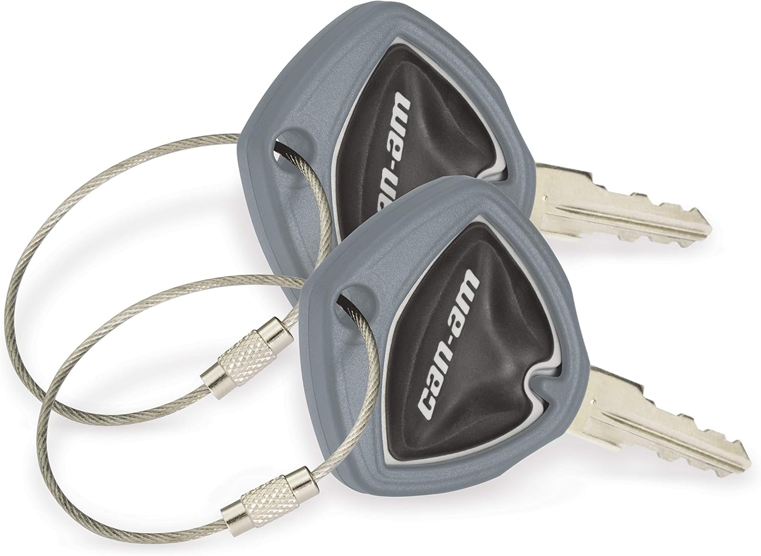 Big Bike Parts 41182E Grey CanAm Spyder Key Covers, 2 Pack, Key