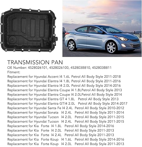 Miniatura 4 de Cubierta de sumidero de transmisión, cárter de aceite de transmisión Durable Robusta Resistente al desgaste Alta Dureza Fuerte Protección 4528026100