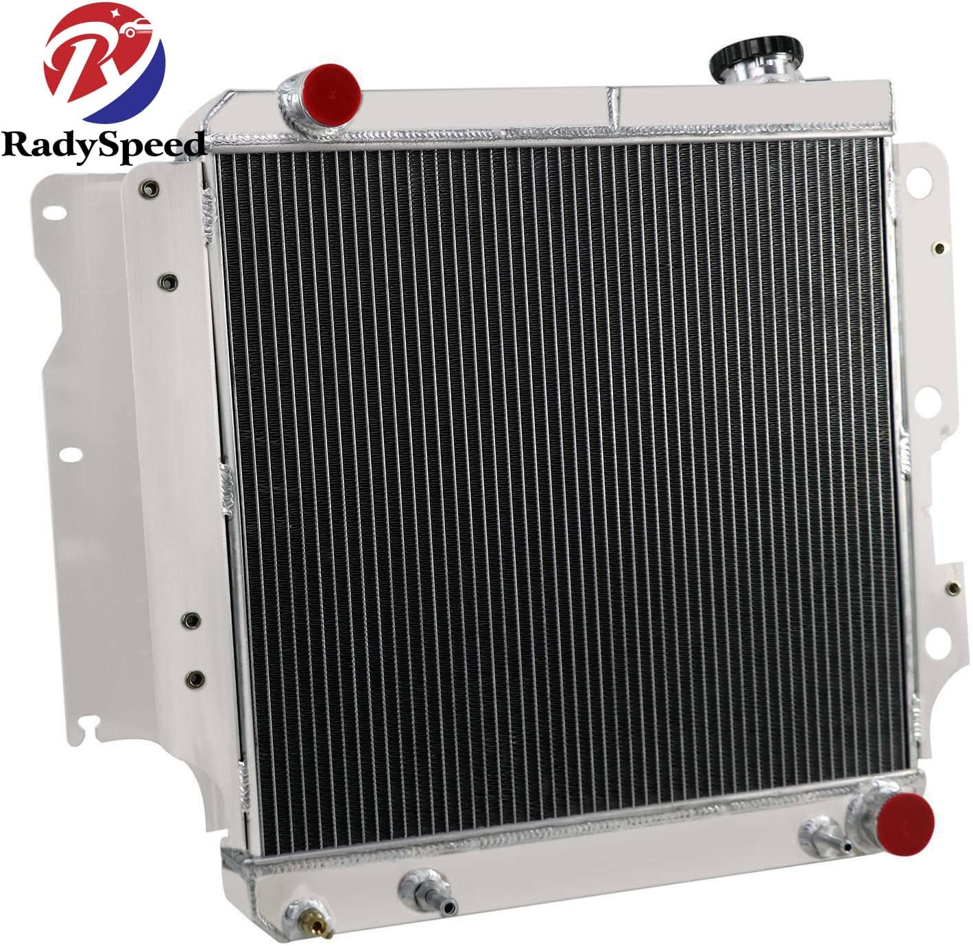 3 Row Aluminum Radiator For 1987-2006 05 Jeep Wrangler TJ/YJ GM Chevy V8 Engine
