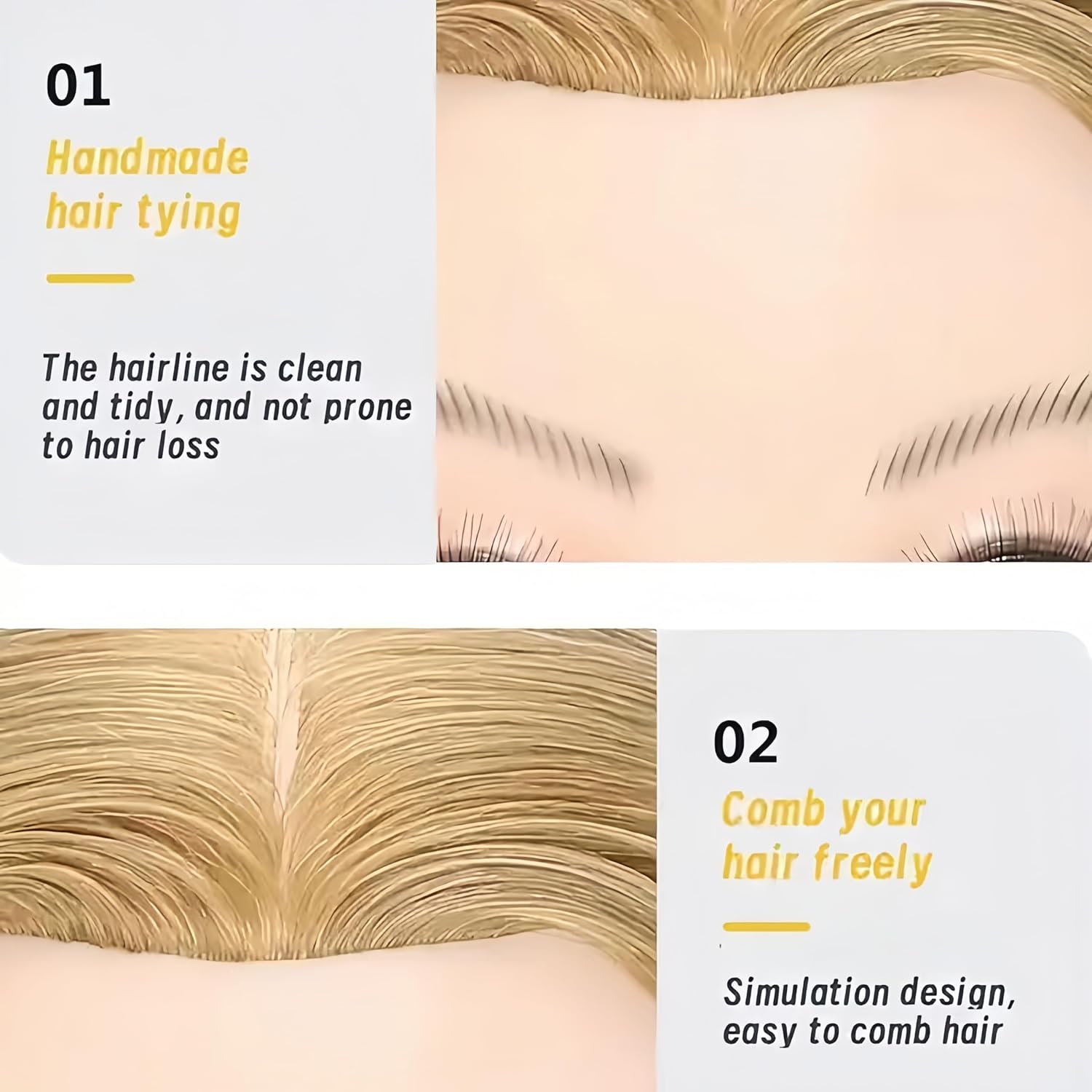 Cosmetology Mannequin Head with Shoulders - 28" Long Hair Mannequin Head for Display Hat or Accessories, Training Doll Head for Practice Cutting or Hair Styling (Ombre Blonde)
