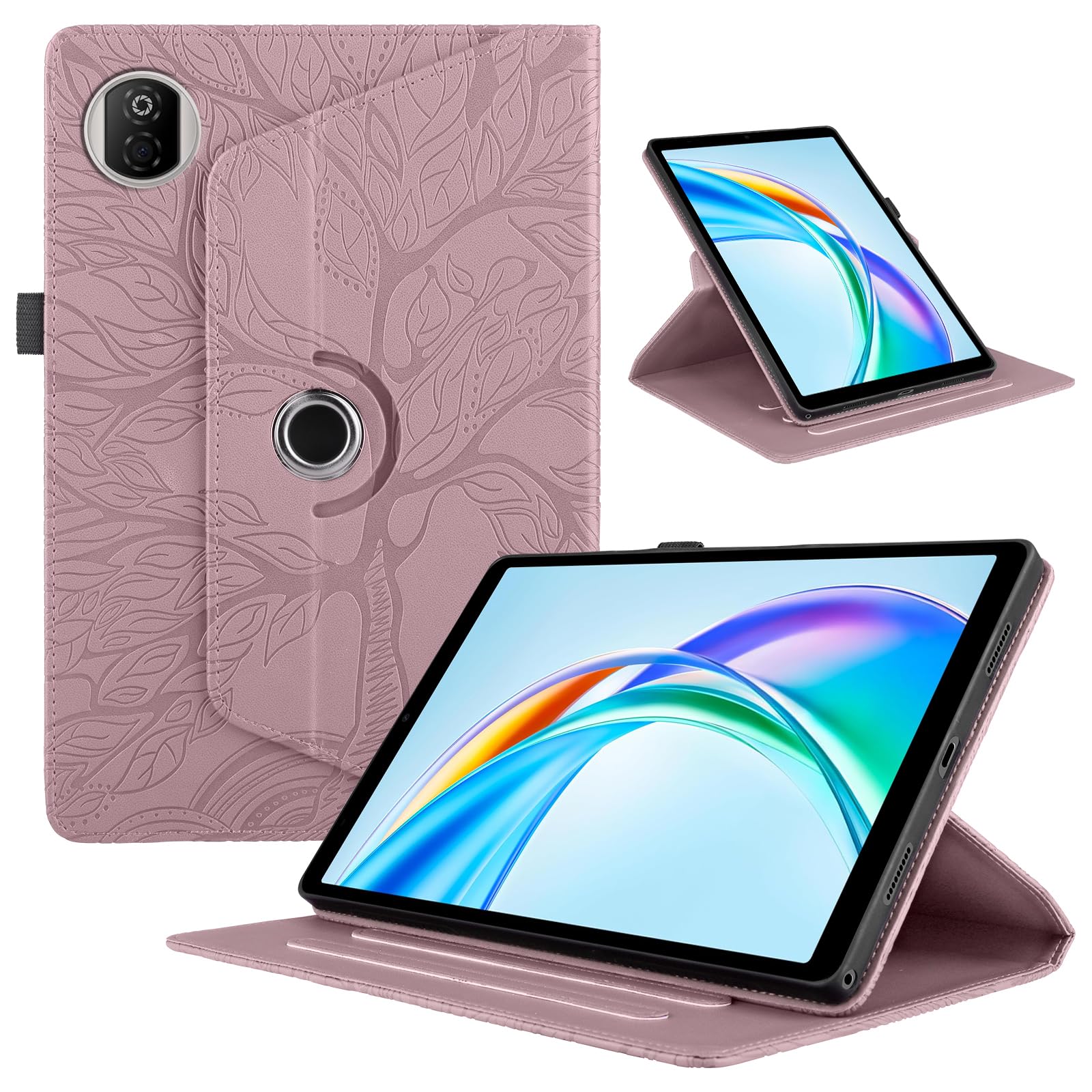 Funda para Samsung Galaxy Tab S9/ S8/ S7 11" (SM-X710/X700/T870) PU Cuero Tablets Protectora Cover 360°Carcasa Giratoria de ángulo Múltiple Stand Función Tablets Funda,Rojo Árboles — view 195