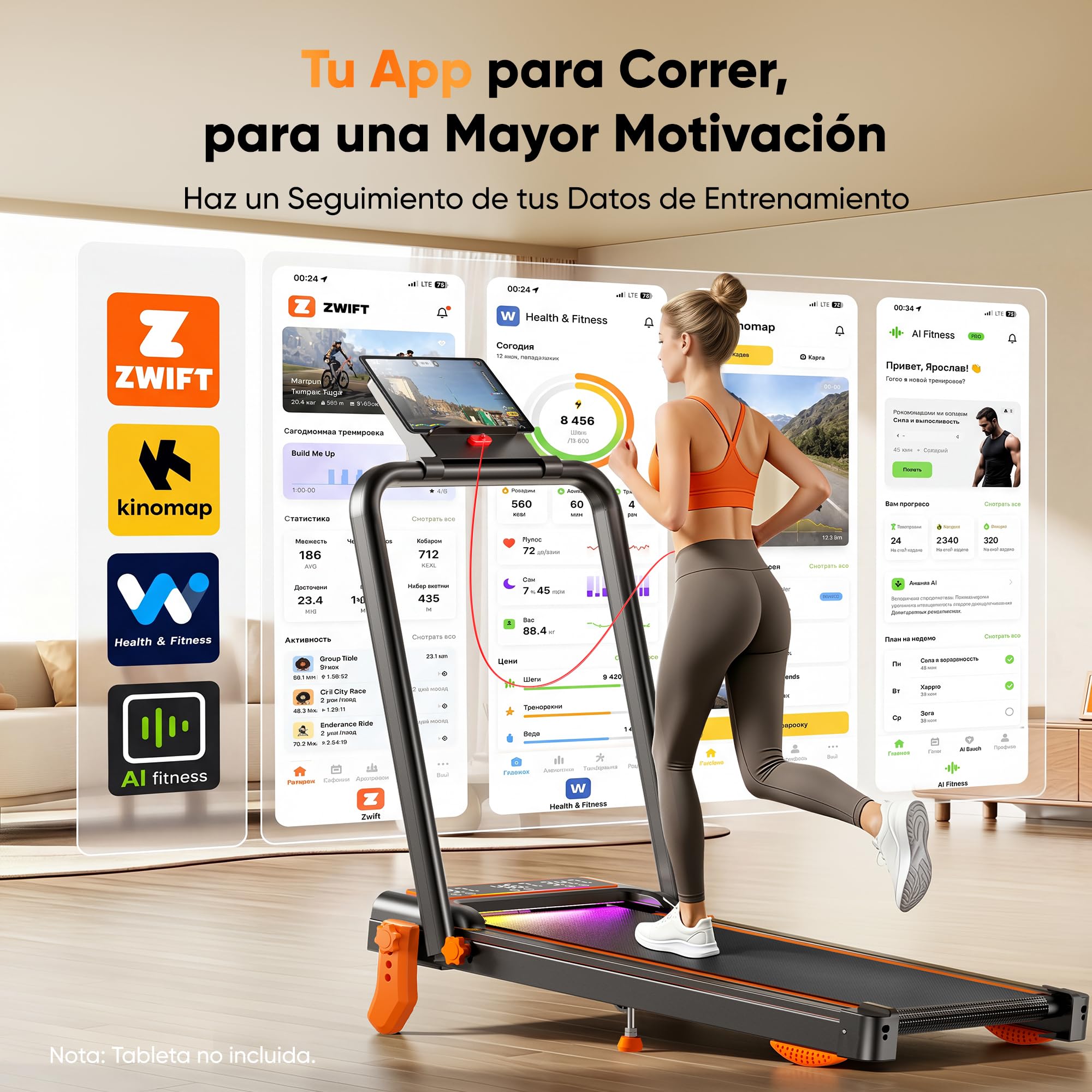 GIDGIMO Cinta de correr plegable para casa con inclinación del 15%, almohadilla de caminar de 12 km/h con asa, motor silencioso, pantalla LED, mando a distancia, cinta de correr para oficina