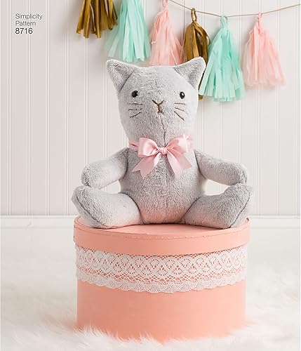 Miniatura 7 de Simplicity 8716 Patrones de costura de animales de peluche, gatos y perros por Elaine Heigl Designs, talla única