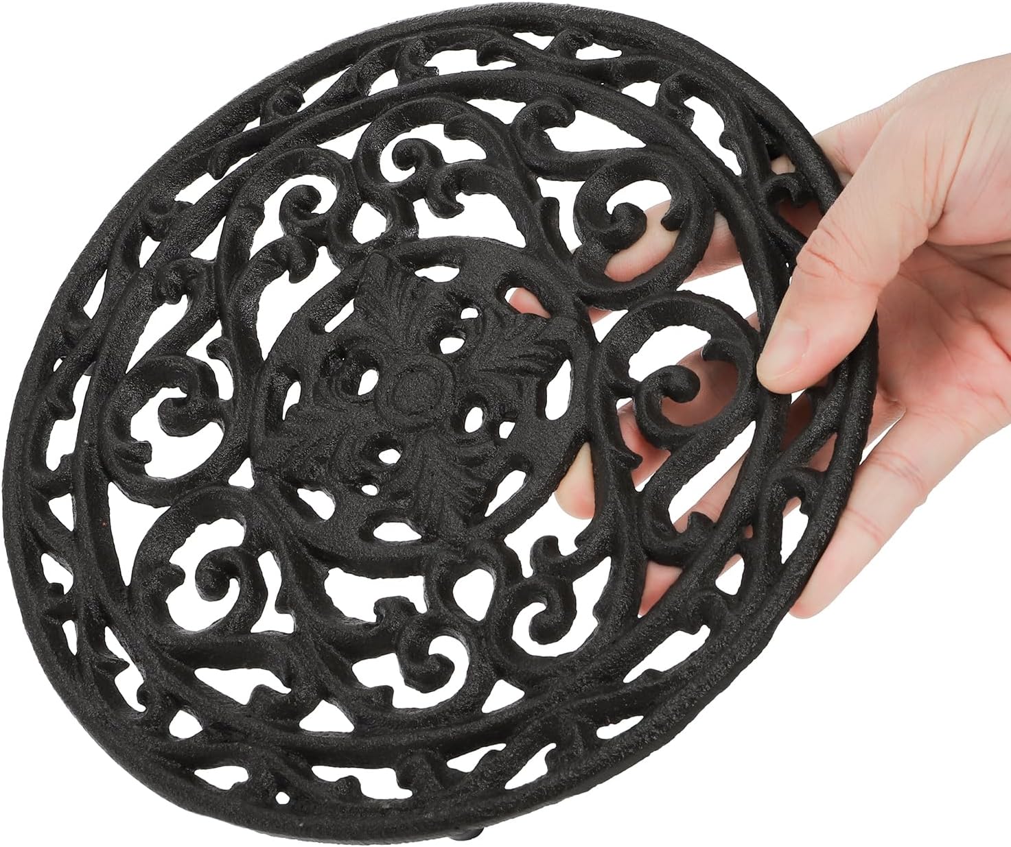 2 Pack Cast Iron Trivet, 8 Inch Round