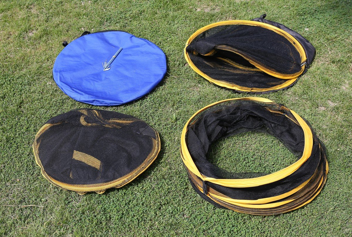 3-in-1 Outdoor-Katzenhaus, Zelt mit Tunneln für Katzen und Außenbereich, tragbarer Haustier-Laufstall für Kaninchen, Frettchen, Welpen und Kleintiere (3-in-1)