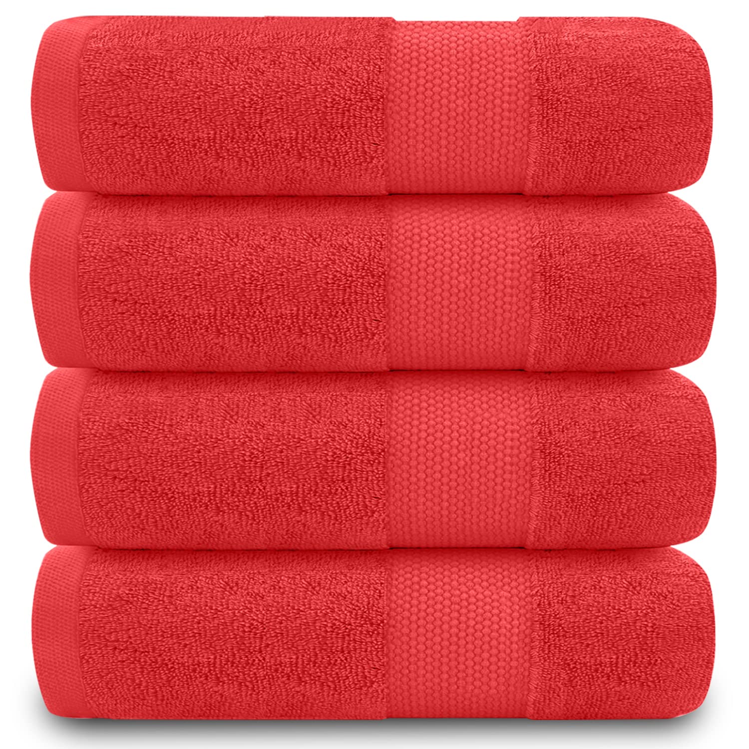 GC GAVENO CAVAILIA Luxury Wine Hand Towels Set – 4 Pack 700 GSM 100% Egyptian Cotton Quick Drying & Super Absorbent Hand Towels 50x85cm – Ultra Soft Plush Towels for Bathroom, Home, Hotel, Gym & Spa — image 1