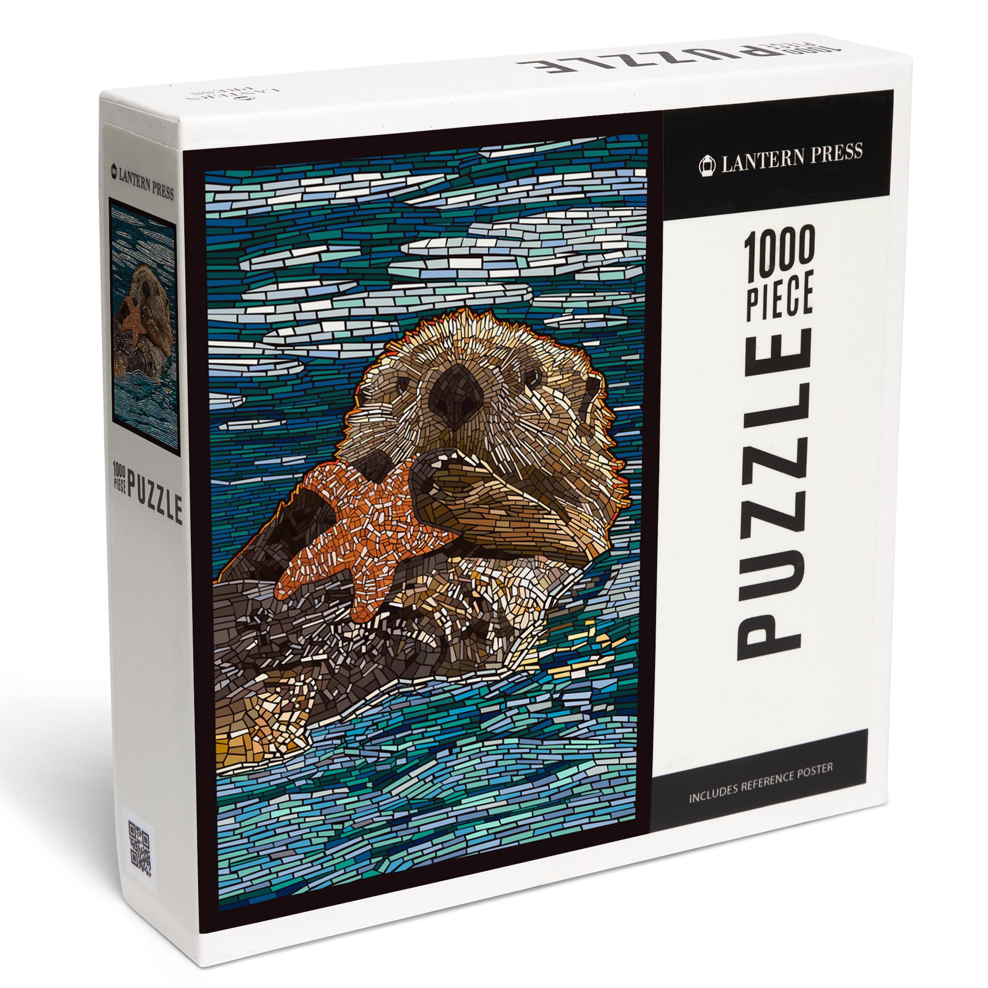 Lantern Press 1000 Piece Jigsaw Puzzle, Sea Otter, Paper Mosaic