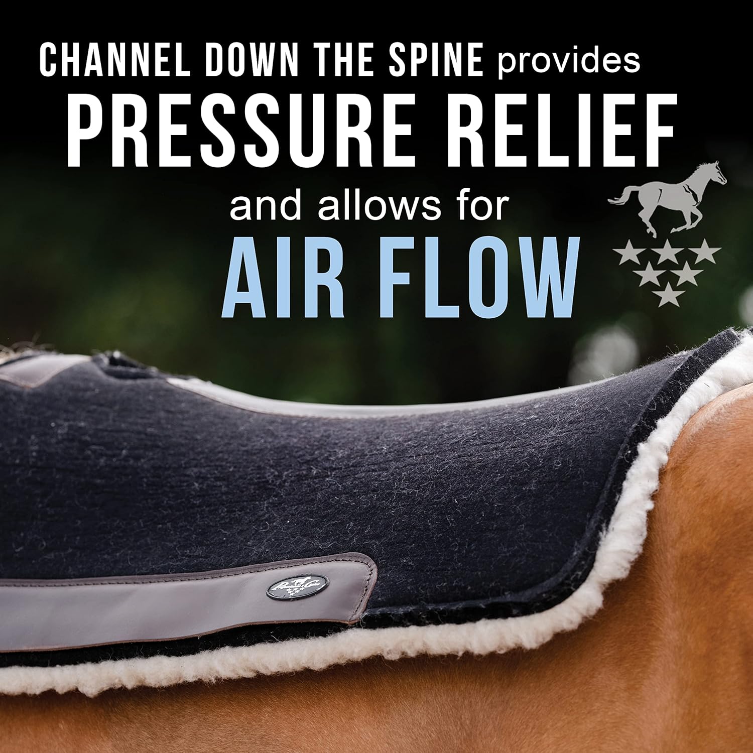 Professional's Choice 100% Steam-Pressed Saddle Pad | Wither Relief and Helps to Protect Against Pressure Points | Soft Fleece Bottom | 31" x 32" | 1 1/4" Felt | Tan