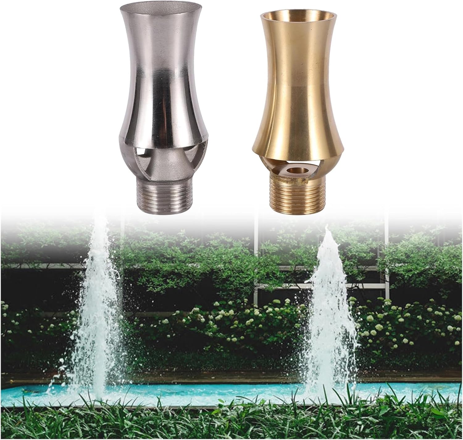 1/2" Threaded Fountain Nozzle, Pool & Pond Jet Sprinkler Decorative Water Feature Nozzle for Home Garden(Color 2)