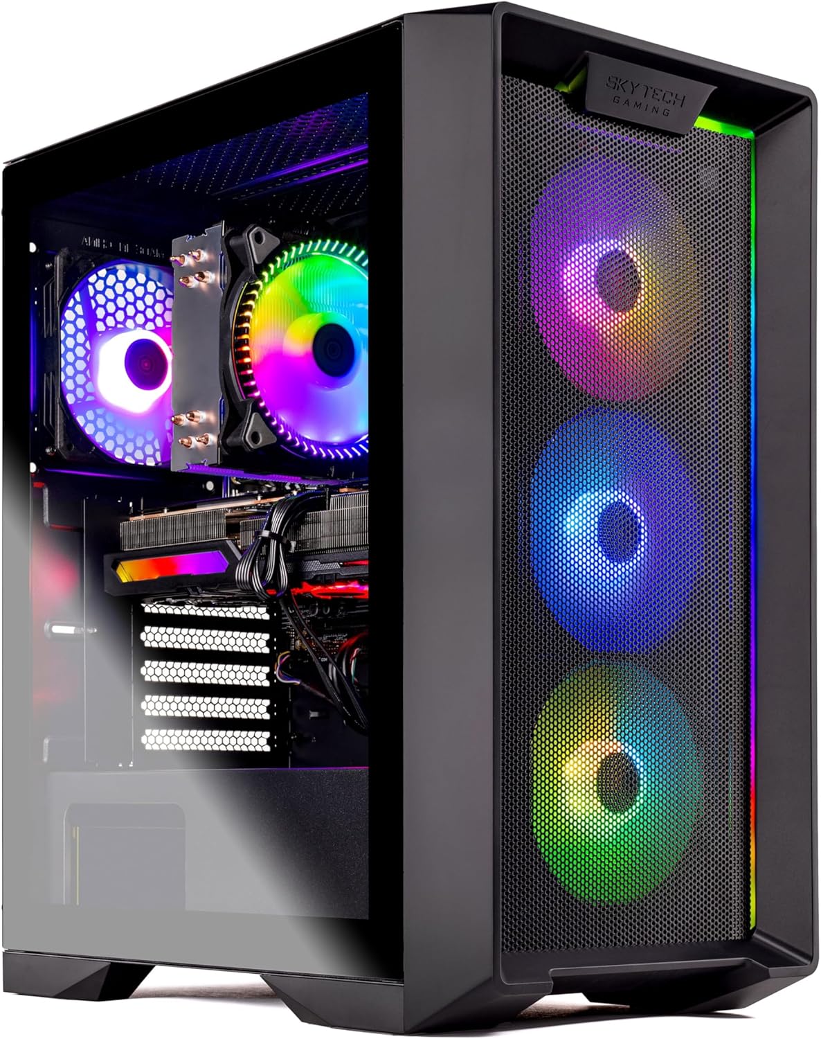Skytech Gaming Nebula Gaming PC, Intel i5 14400F 2.5GHz, NVIDIA RTX 5060 Ti 16GB VRAM, 1TB Gen4 NVMe SSD, 16GB DDR5 RAM 6000, 650W Gold PSU, WI-FI 5, Windows 11, Desktop