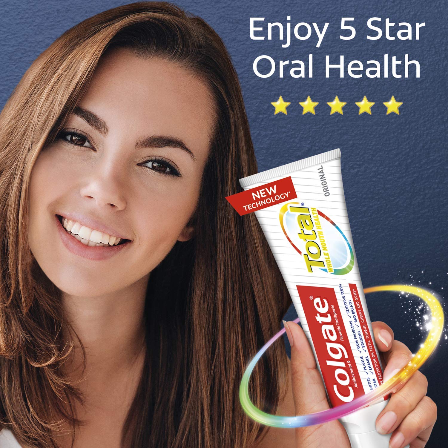 Buy Colgate Total Original Toothpastes, 5 x Multi Action Cavity