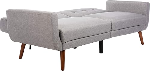 Miniatura 8 de Safavieh Home Bushwick - Sofá cama convertible plegable gris y marrón de 82.7 pulgadas Rubor / Natural,gris/marrón,azul marino / marrón