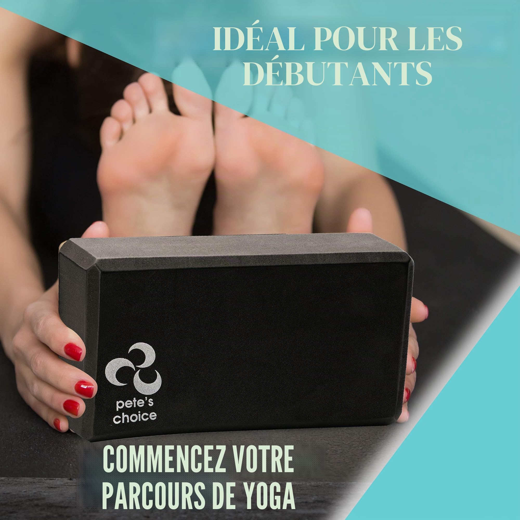 Set d’Initiation au Yoga - Kit Roue et Briques avec Livre Électronique et Sangle en Bonus. Kit pour les Débutants. Cadeau pour le Yoga