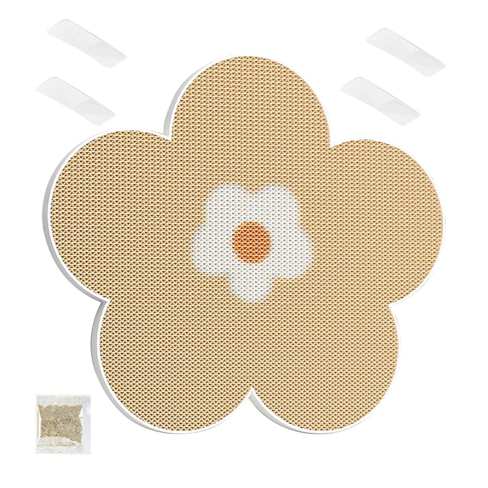 Tapis À Griffes pour Chat,Griffoir Adhésif Forme Fleur Décoratif en Sisal | pour Patte De Chat Parents d'animaux Sol Escalier Rampe Mur Chaise Canapé,Sol Mur Porte Escalier Tapis Siège