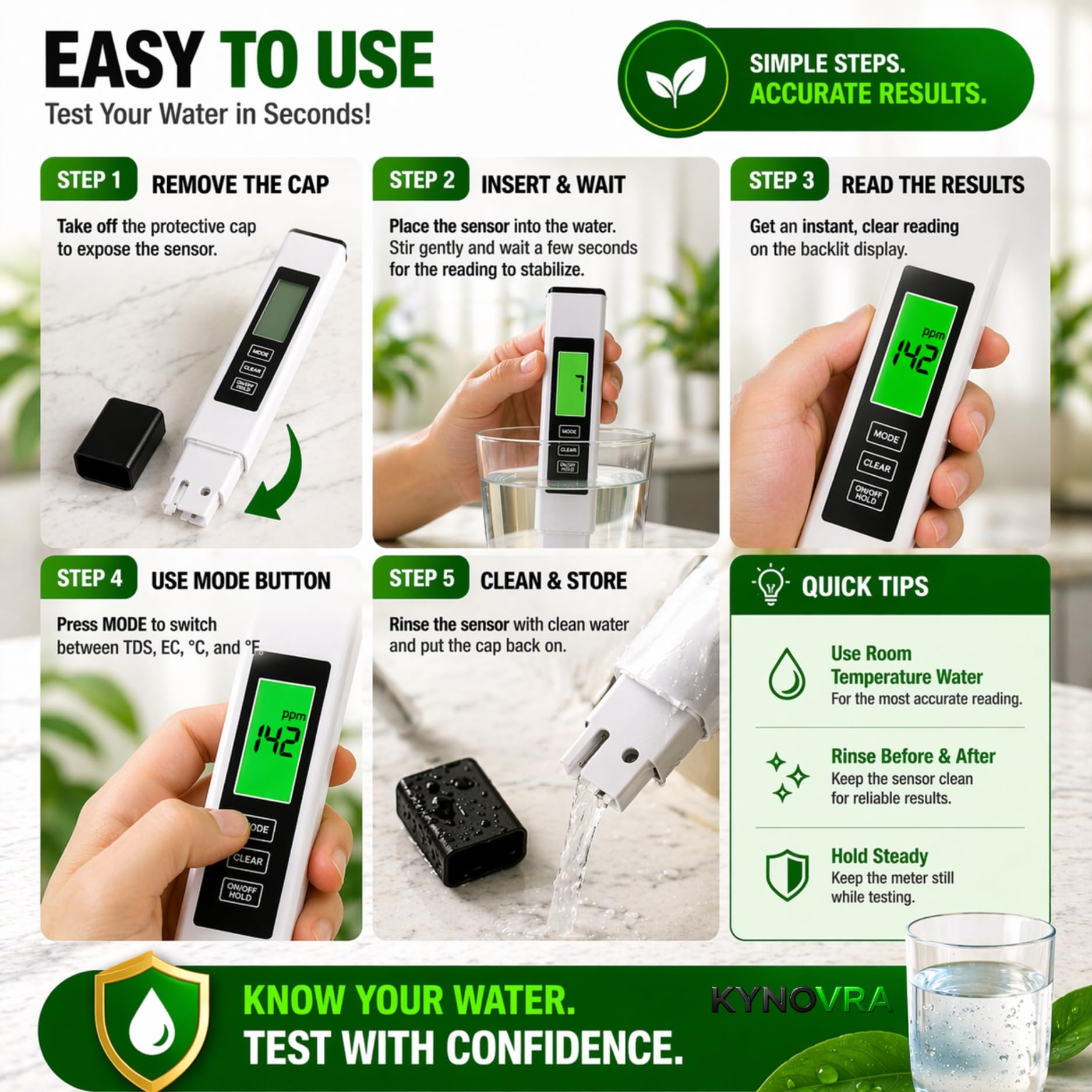 Digital TDS Meter - Water Quality Tester -4