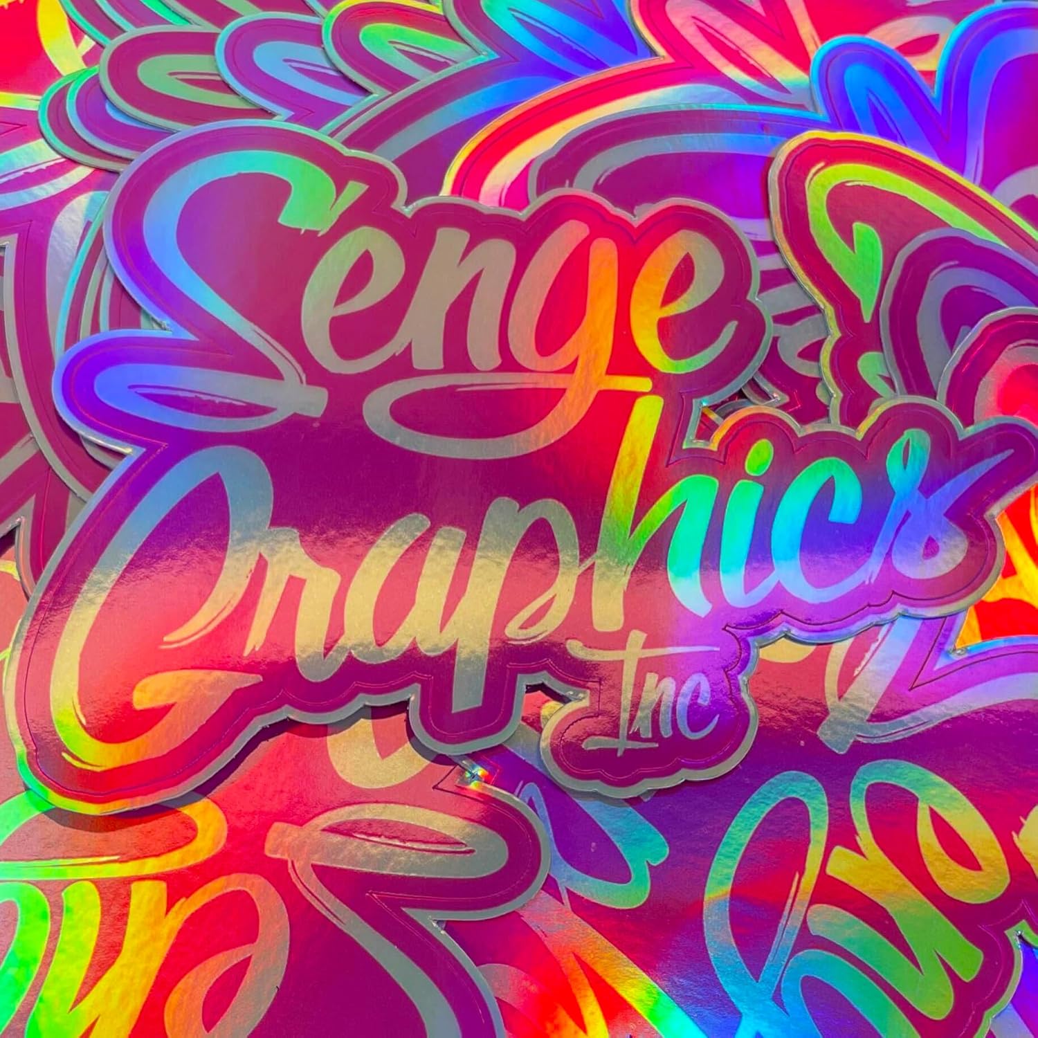 Custom Design Your Own Holographic Vinyl Decals Stickers Labels. Upload Your Photo, Text, Logo, or Image. UV Fade Resistant, Dishwasher Safe, Vinyl Has Air Release for Bubble Free Install. Oil Slick